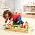 17-Piece 4 1+ Melissa & Doug Wooden Take-Along Tabletop Farm, Farm Vehicles, Play Pieces, Barn, Grain House Take-Along
