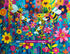 Springbok's Busy Bee Garden 500 Piece Jigsaw Puzzle for Adults, Colorful Display of Bees in The Garden