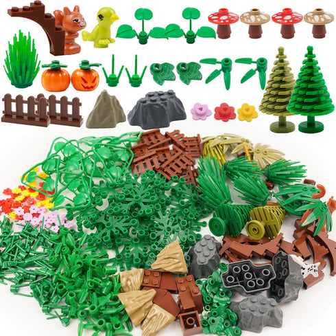 BroTex Plants Tree Accessories Jungle - Botanical Parts Bricks Flower Leaf Forest