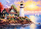 500 Piece Puzzle for Adults, Lighthouse, Recycled Cardboard Jigsaw Puzzles, Family Activity, Gift Idea 20.5X15 inches