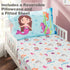EVERYDAY KIDS Toddler Sheet Set - Fitted Sheet and Pillowcase - Undersea Mermaids Adventure - Soft Microfiber
