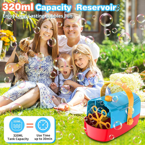 Bubble Machine - Durable Automatic Bubble Blower for Kids, 18000+ Big Bubbles Per Minute for Indoor & Outdoor Parties