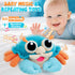 12-18 50 Tummy 1-3 Golray Baby Crawling Toys Months, Musical Dancing Walking Moving Crab with Pure Cotton & Songs, Time