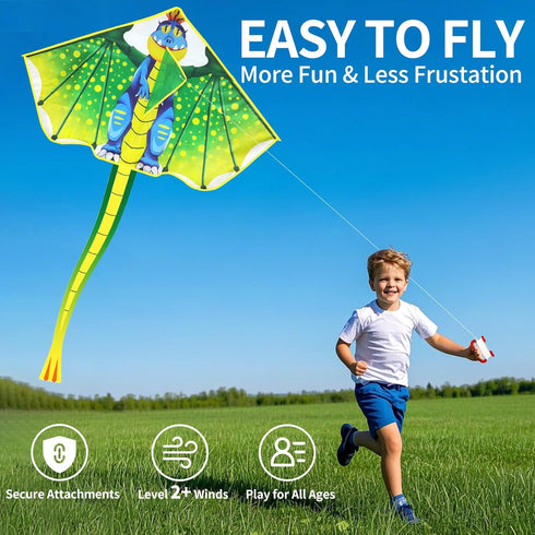 YongnKids Kite for Kids Age 4-8 8-12, Large Easy to Fly Kites with 328ft String for Beach Trip & Outdoor Games