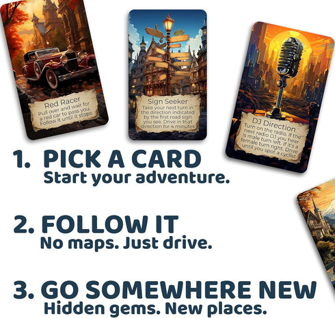 Destination Unknown: Urban Explorer The Road Trip Adventure Card Game | Travel Game for Couples, Friends & Families |