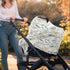 Biyejit Blue Floral Print Car Seat Cover for Babies, Mom Nursing Covers Breastfeeding Scarf, Multi Use Infant Carseat