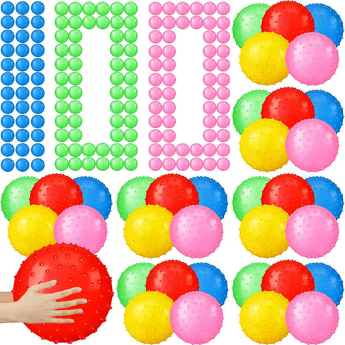 Jerify Knobby Balls 7 Inch Spiky Bounce Ball Toy, Large Bouncy Balls Bulk, Soft Massage Stress Plastic Balls for Party