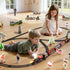NIPLOOOW Set 3-5, 3 4 5 6 7 8 Train for Toddlers Electric Alloy Train Toy with Realistic Sound, Lights and Smoke