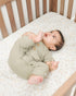 100% 28" 52" 9", Crane Baby Crib Sheets Neutral, Cotton Crib Sheets Girl or Boy, Neutral Leaf Pattern, Crib Bedding, x