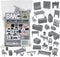 BMC Classic Marx Military Base Camp, 44pc Plastic Army Men Playset Accessories