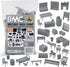 BMC Classic Marx Military Base Camp, 44pc Plastic Army Men Playset Accessories