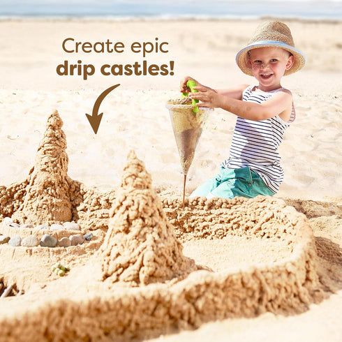 3+ HABA Spilling Funnel XXL with Sifting Shovel - Ultimate Sand & Water Mixing STEM Learning Activity, Kids Beach Toys