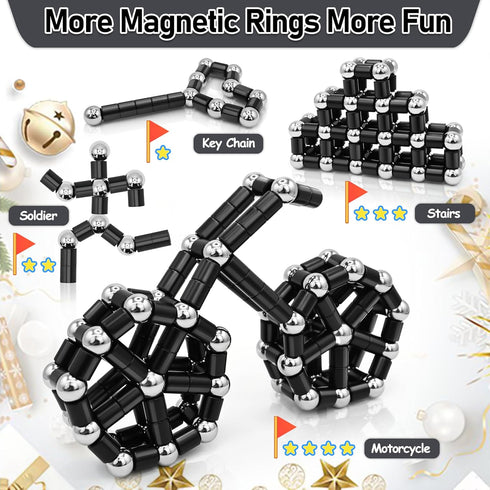 Magnetic Fidget Pen, Deformable Metal Stress Relief Gadget for Adults & Teens, Novelty Fidget Toy for Birthday