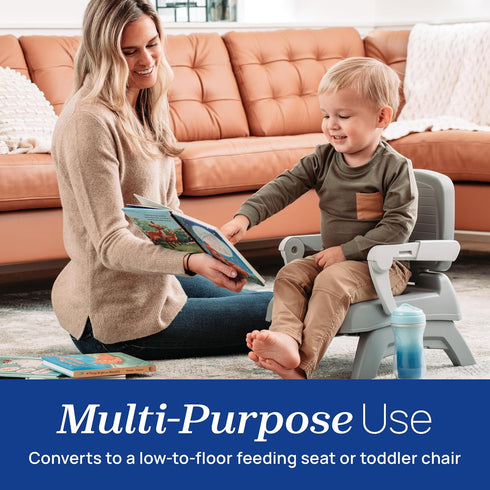 3-in-1 50 lbs., Chicco Bento Booster Portable Booster Seat for Table, Feeding Seat and Toddler Chair for Babies