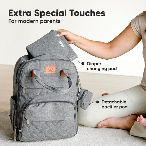 Backpack Backpack KeaBabies Diaper Bag - Large Baby Diaper Bag with Changing Pad, Baby Boy, Girl, Travel for Mom