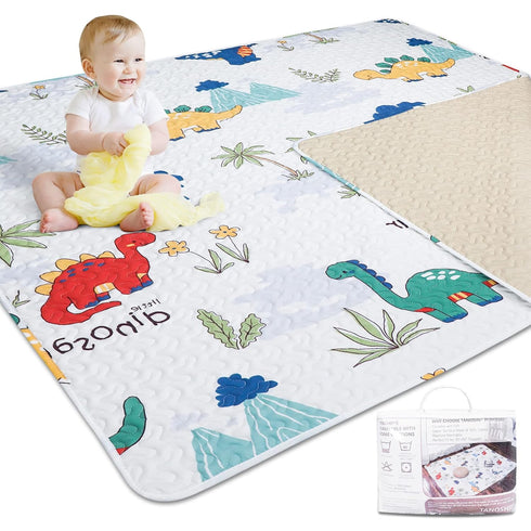 Baby Play Mat for 50"x50" Playpen, Machine Washable Kids Mat, Cotton,Foldable Crawling