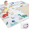 Baby Play Mat for 50"x50" Playpen, Machine Washable Kids Mat, Cotton,Foldable Crawling