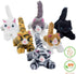 PASSIONFRUIT Plush Stuffed Toy Cat Set – Set of 6 Toys for Kids – 6 Inches Long – Soft & Vibrant Colors