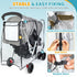 IvyWind Stroller Rain Cover for Double Tandem Stroller, Universal Size Weather Shield for Stroller, Breathable Double