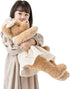 Oitscute Big Baby Teddy Bear with Cloth - Cute Stuffed Animal Soft Plush Toy 25" (White & Brown)