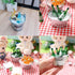 yueton 100g 3mm Clear Plastic Miniature Dollhouse Ice Cubes, Fake Ice Cubes for Dollhouse Beer Drinks Accessories