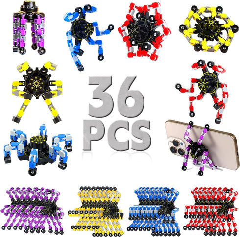 Hdnpea Easter Basket Stuffers for Kids,36PCS Transformable Fidget Spinners for Kids and Adults,