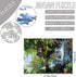 Tropical Green Forest Puzzles 1000 Pieces for Adults, Families (Wooden House, Waterfall, Jungle) Frameable Art