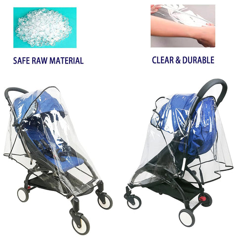 Universal Stroller Rain Cover - Compact Travel Cover for Toddler Umbrella Stroller, Waterproof Snow Wind Shield