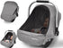MARLIFER Baby Car Seat Cover, Large Mesh Window, Breathable Fabric, Infant Windproof Canopy,