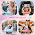 Windidi 2 3-5 4-8 8-12 Magnetic Tiles Princess Toys, Princess Castle Travel Magnetic Blocks with Metal Box & Dolls