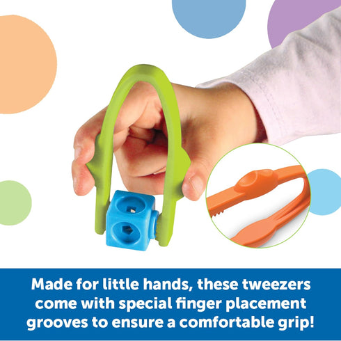 Learning Resources Easy-Grip Tweezers, Educational Toys for Ages 2+, Fine Motor Skills Classroom Supplies