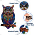 200 11.2"7.3" Wooden Puzzles for Adults, Unique Shaped Animal Jigsaw Puzzles, Owl Wood Puzzles Adult, Birthday Gifts