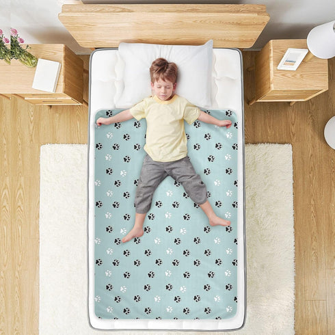 siphylline 52" 34" Animal Cat Paw Black White Cyan Extra Large Resuable Potty Training Pad Highly Absorbent Baby Diaper