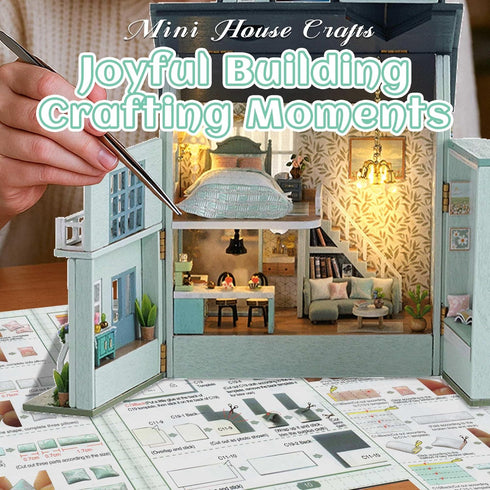 Flever Dollhouse Miniature DIY House Kit Creative Room with Furniture for Romantic Valentine's Gift (Warm House)