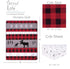 3 Set, Trend Lab Lumberjack Moose Piece Crib Bedding Gender-Neutral Color Palette, Includes Quilt, Fitted Crib Sheet