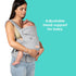 3in1 100% Baby Trend Caleo Newborn Carrier, Snuggle Grey Cotton, Machine Washable, Lumbar Support & Builtin Sun Hood