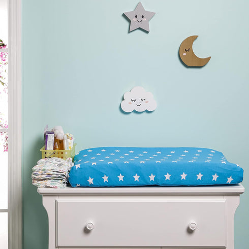 2 Pack 100% EVERYDAY KIDS Baby Changing Pad Covers for Baby Boy Fits Most Changing Table Pads; Cotton Jersey Knit