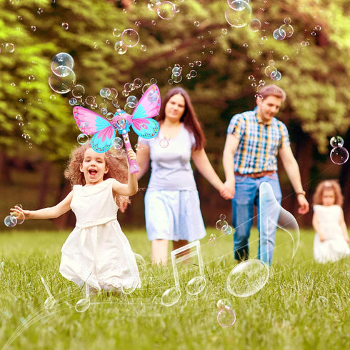 Bubble Machine for Kids - Butterfly Bubbles Wand Blower for Toddlers, 1000+ Bubbles per Minute, Outdoor Indoor Birthday