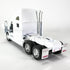 T700 1:68 Pullback KiNSMART Kenworth Container Truck, Scale, Die Cast Metal Model, White with Decals, Action