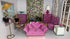 Eledoll 1:6 Dollhouse Furniture Decorative Gold Metal Chair for 12" Fashion Doll, Heavyweight