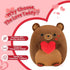 12" Onsoyours Original Bear Plush with Red Love, Cute Hugging Bear Stuffed Animal, Ultra Soft Heart Plush Toy Valentine