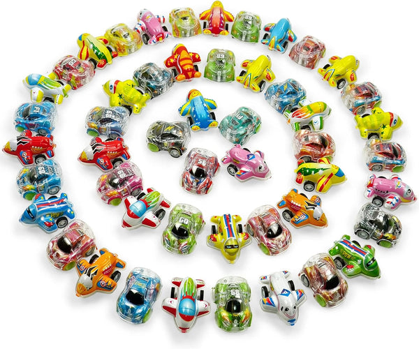 Vileafy Treasure Box Toys for Classroom - Mini Bulk Toy Cars and Small Planes for Party Favors, Goodie Bags