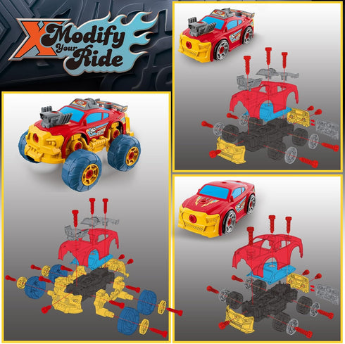 Pup Go 3-in-1 46Pcs 3 4 5 6 7 8 9 Take Apart Car for Boys with Electric Drill, Construction Toy Truck, Build Your Own