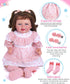 5 Set 17-22 Inch BABESIDE Pcs Reborn Baby Doll Clothes Accessories for Dolls, Reborn Doll Dress with Socks Diaper