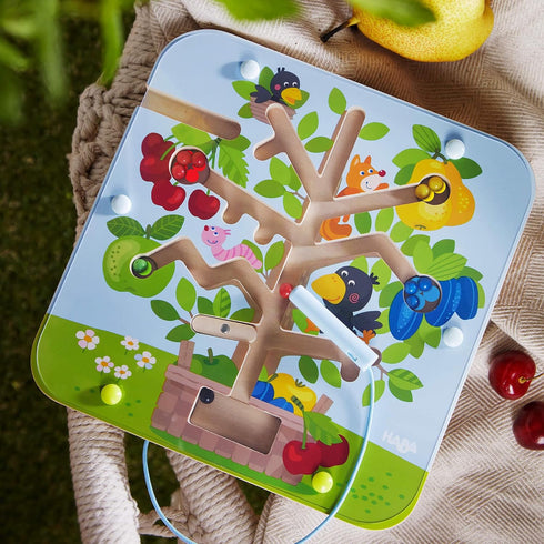 HABA Wooden Toy, Magnetic Ball Game The Orchard, 2 Years and Above, 306083, Coloured