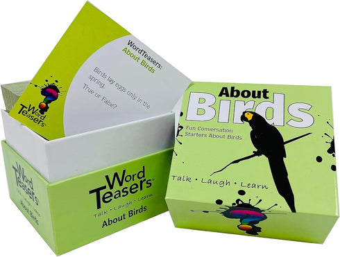 About Birds Conversation Starters - Trivia Cards for Bird Lovers, Fun Family Games with 150 Questions