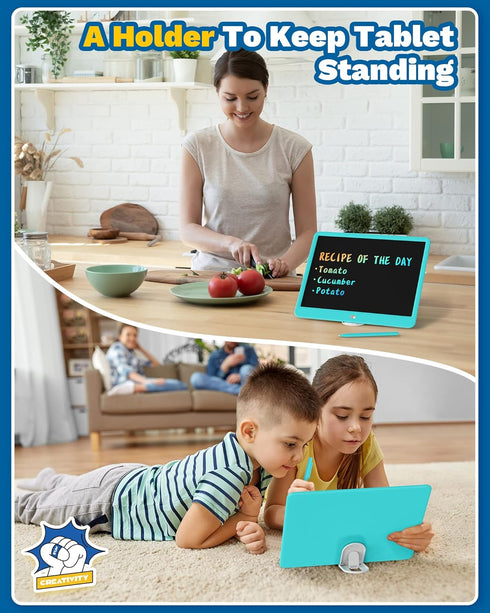 15" Idea(15in TEKFUN LCD Writing Tablet for Kids, Large Drawing Pad for Boys & Girls, Screen-Free Way to Keep Kids