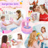 300+PCS 4 5 6 7 8+ GirlsHome Fabric Flower Bouquets Toys, DIY Flower Making Kit for Kids, Arts and Crafts for Kids