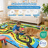 Cavorel 3x5 Ft,0.4 Inch Kids Road Rug Thick Soft Car Track Rug with Non-Slip Backing,Dinosaur Road Map Mat for Kids