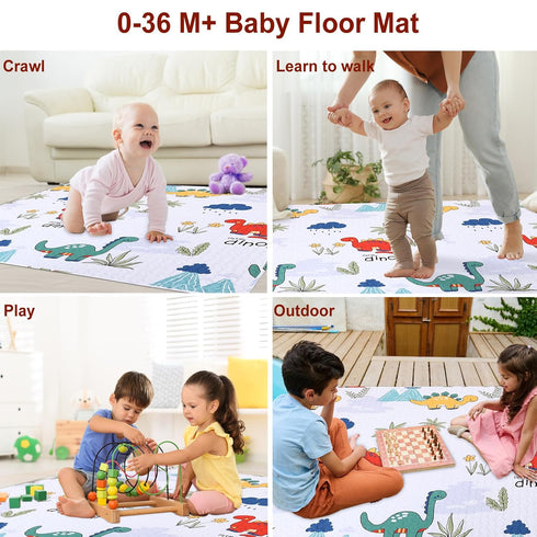 50 50 Tummy x Play Mat for Baby Playpen Time, Non-Slip Washable Baby Playpen Mat, Baby Crawling Mats for Floor